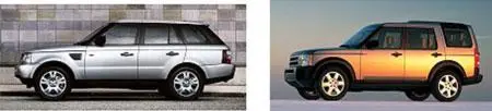 4x4 vehicle "LAND ROVER" Type/model: DISCOVERY 3 and RANGE ROVER SPORT