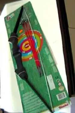 Two toys consisting of arrows with suction cups