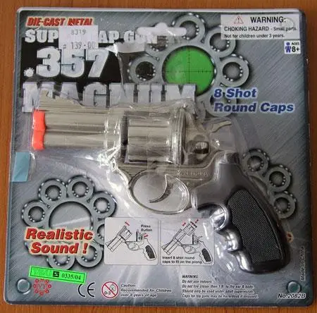 Металлический пистолет для пистонов SUPER CAP GUN MAGNUM 357