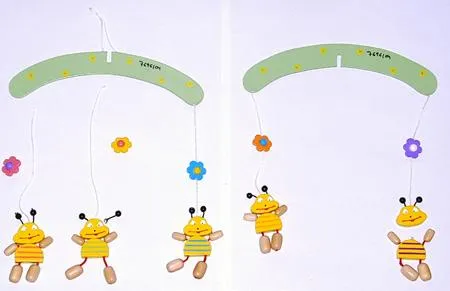 Suspended infant toy “Holz-mobile Käfer”