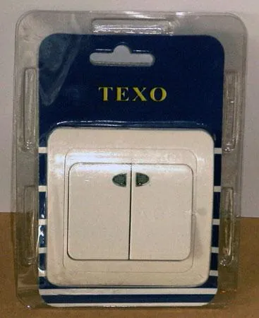 Electrical switch “DONGLIN” with two keys and light indicator