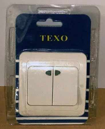 Electrical switch “DONGLIN” with two keys and light indicator