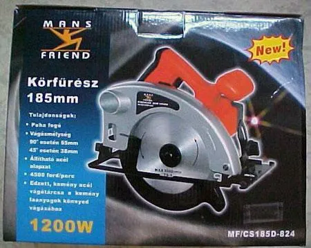 Circular saw “Mans friend”Type/model: MF/CS185D-824