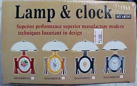 1.Reading Lamp, 2.Clock & Lamp, 3.Lamp & Clock.