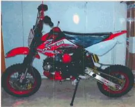 mini motorbike “CMM”Type/model: Superminicross 125 CC