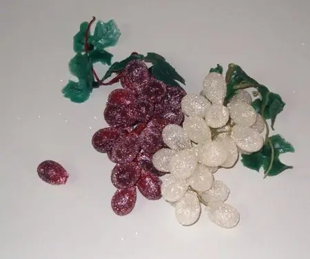 Plastic grapes.