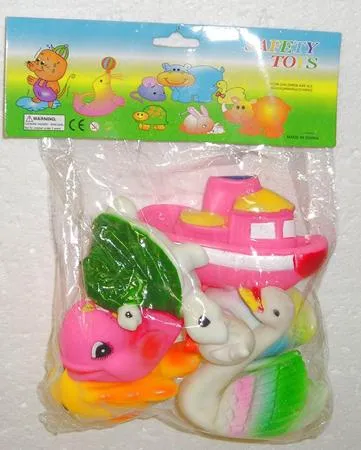 Set of squeaky rubber animals “SAFETY TOYS”