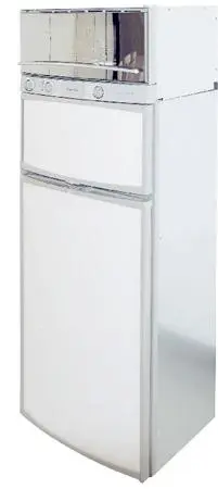 Gas-fired oven and oven with grill combined with a refrigerator for installing in mobile h