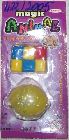 Toy made from expanding material “Magic animal with bubblegum”
