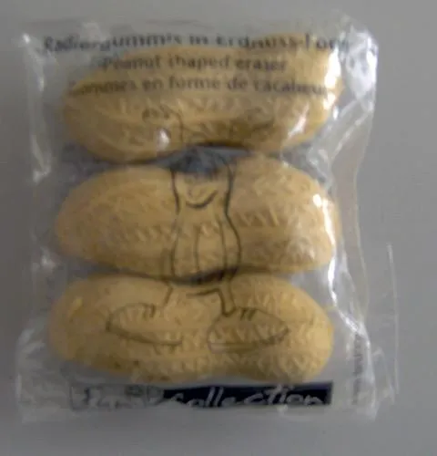 Peanut shaped eraser