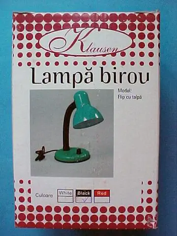 Desk lamp with dimmer and clip (portable luminaire)