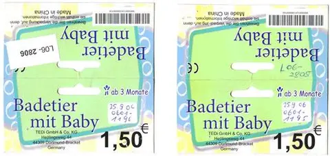 Пластиковые игрушки для малышей - «Badetier mit Baby – ab 3 Monate» (Животные для купания с малышом - от 3 месяцев)