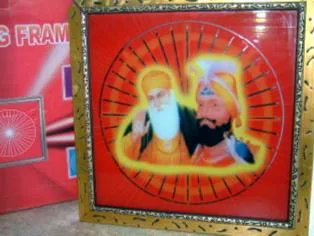 Religious illuminated picture frame