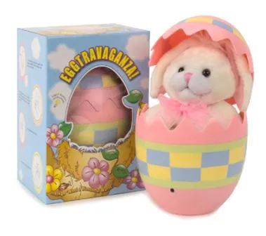 Игрушки на батарейках: «Eggtravaganza», поющие кролик и цыплёнок в пасхальном яйце на батарейках