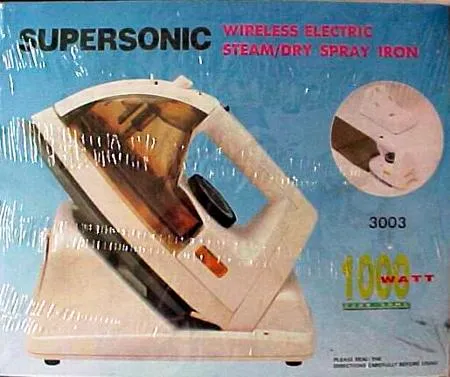 "Wireless electric steam/dry spray iron"