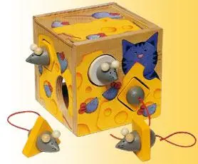 Деревянная игрушка - Mouse Box
