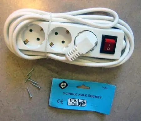 Extension supply cord “3 CIRCLE HOLE SOCKET - GON 3” 
