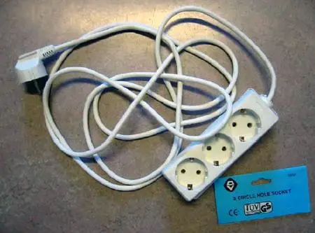 Extension supply cord “3 CIRCLE HOLE SOCKET - GON 3” 