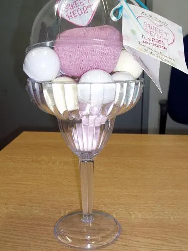 Cosmetics1. Ice cream sundae bath fizzers; 2. Afternoon tea bath salts; 3. One scoop or two – Bath Fizzers; 4. Bath Candy sweetheart selection box; 5. Bath Candy Muffin Fizzers; 6. Bath Candy Tea party bathing collection with ceramic plate; 7. Strawberry Mousse and Vanilla Slice Cake; 8. Bath Candy ice and slice fizzers and bath salts; 9. Bath and Cocktail Shaker not stirred bath Salts.