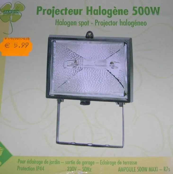 Halogen lamp (500W)