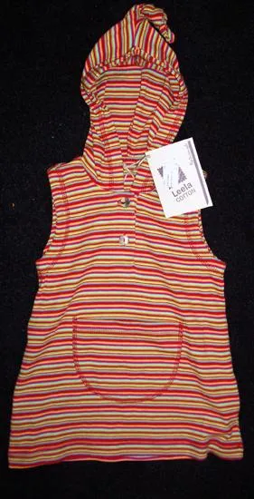 Stripy hooded top