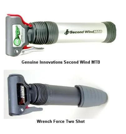 Tire inflator and hand pump (combination)