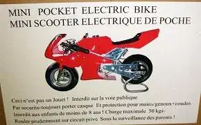 Электрический детский мини-мотоцикл на батарейках «LOGITOYS - Mini Pocket Electric Bike /M