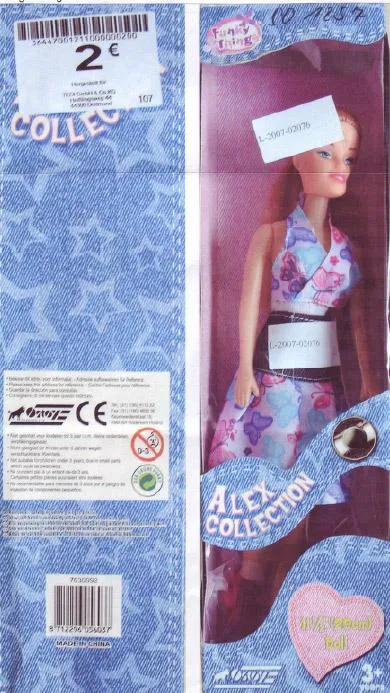 Plastic doll - Doll "Alex Collection (Denim Collection)"
