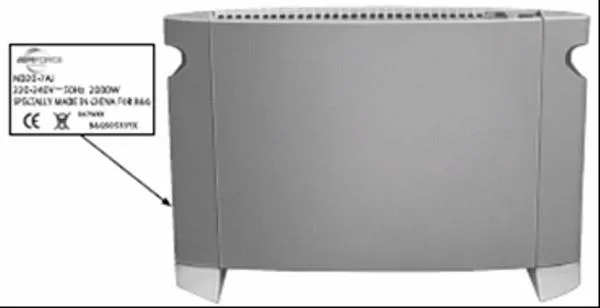 Обогреватель - B&Q Airforce 2000W Convection Heater ND20-7AJ