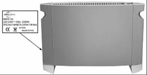 Heater - B&Q Airforce 2000W Convection Heater ND20-7AJ