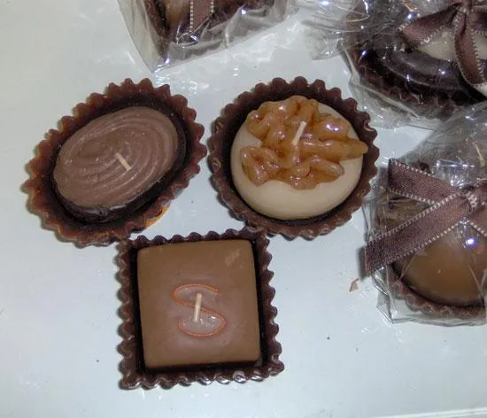 Candles resembling sweets