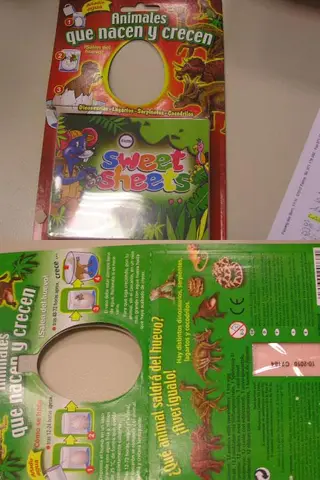 Expanding toy inside an egg - "Hatch and grow animals"