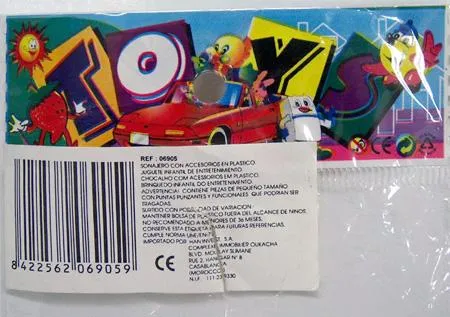 Rattle TOYS made of different pieces tied with a string