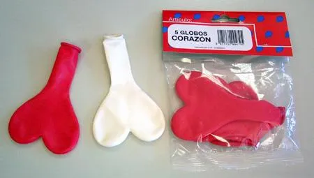 Inflatable heart shaped balloons 