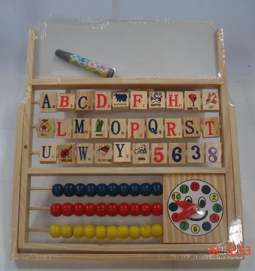Wooden toy, alphabet abacus