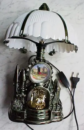 Clock lamp with carousel “Clock lamp! – Have a good time” 