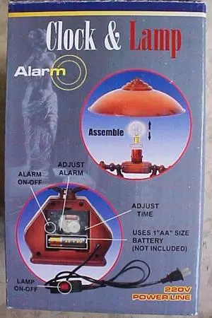 Clock lamp with old fashioned telephone “Alarm Clock & Lamp” 