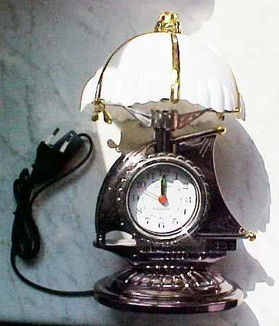 Clock lamp in the shape of a vessel “Clock Lamp”