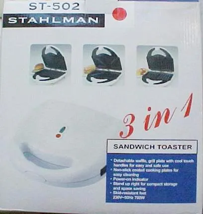 Twofold electric toaster “STAHLMAN - Sandwich toaster 3 in 1”
