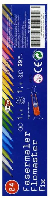 Набор фломастеров - 24 Fasermaler и 24 Fasermaler Flomaster Fix