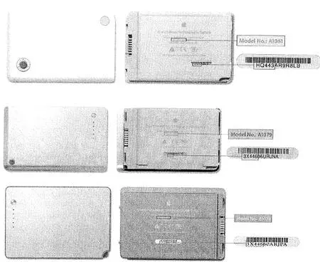 Rechargeable computer lithium-ion batteries “Apple - Battery Packs containing rechargeable