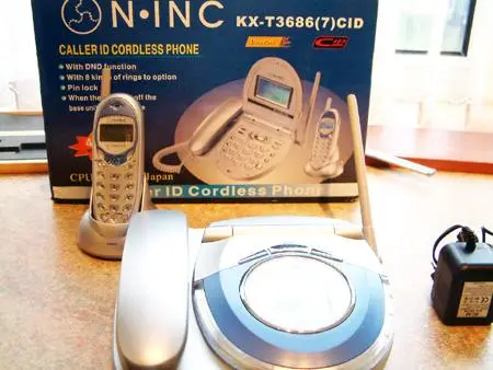 Cordless Phone set with a central fix phone and a separate movable phone unit “N