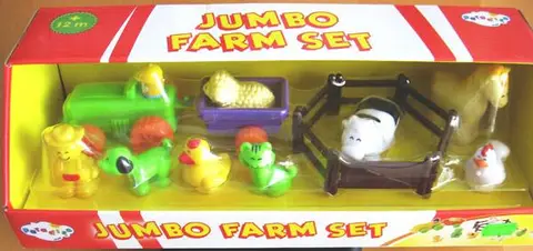 Набор пластиковых игрушек - Jumbo Farm Set