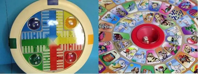 Automatic dices toy “RAMA” – “Oca/Parchís automático” - goose game and lotto game 