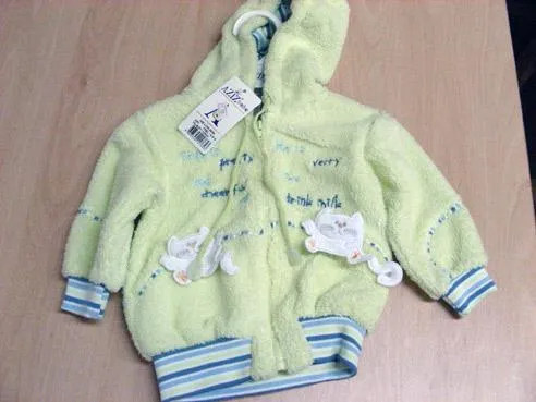 Children's jacket with a hood and baby's jumpsuit