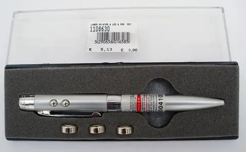 Лазерная указка - 3 в 1 Laser.LED & pen