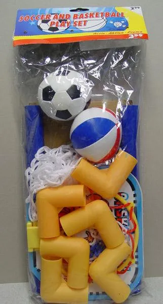 Soccer and basketball play set