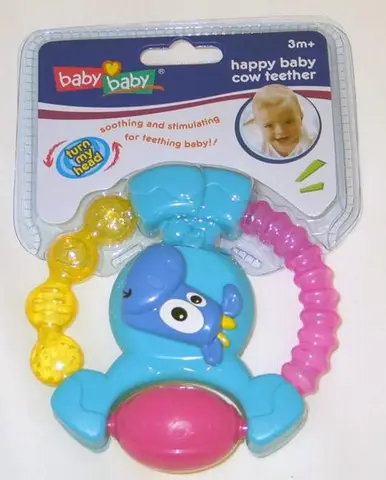 Детский прорезыватель - Happy baby cow teether