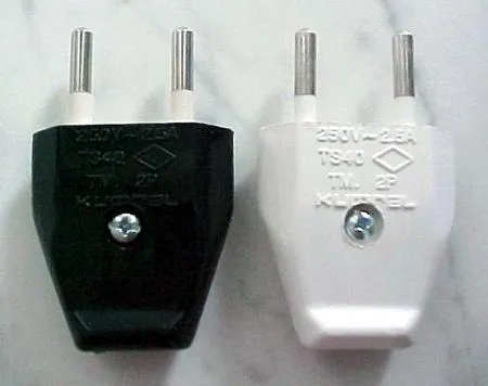 Flat type plug "KUMRAL" - Mains supply plug Class II appliances 