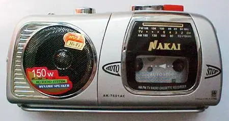 Электрический моно радиомагнитофон Nakai